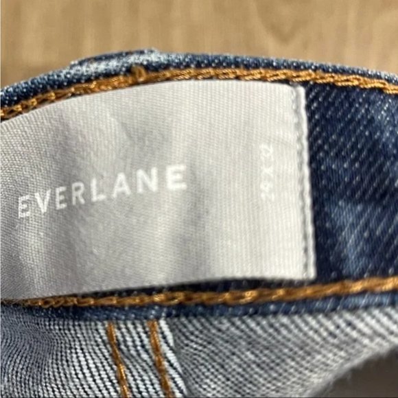 EVERLANE Medium Wash Mid Rise Straight Slim Leg Jeans 29 - Picture 6 of 10